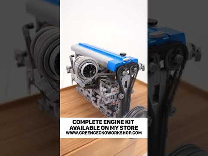 Complete Kit - MK3 Inline 6 Cylinder Turbo Lego Pneumatic Engine - 2JZ GTE Edition - 2500 RPM 🔥 20% OFF + FREE Soda Bottle Air Tank Kit 🔥