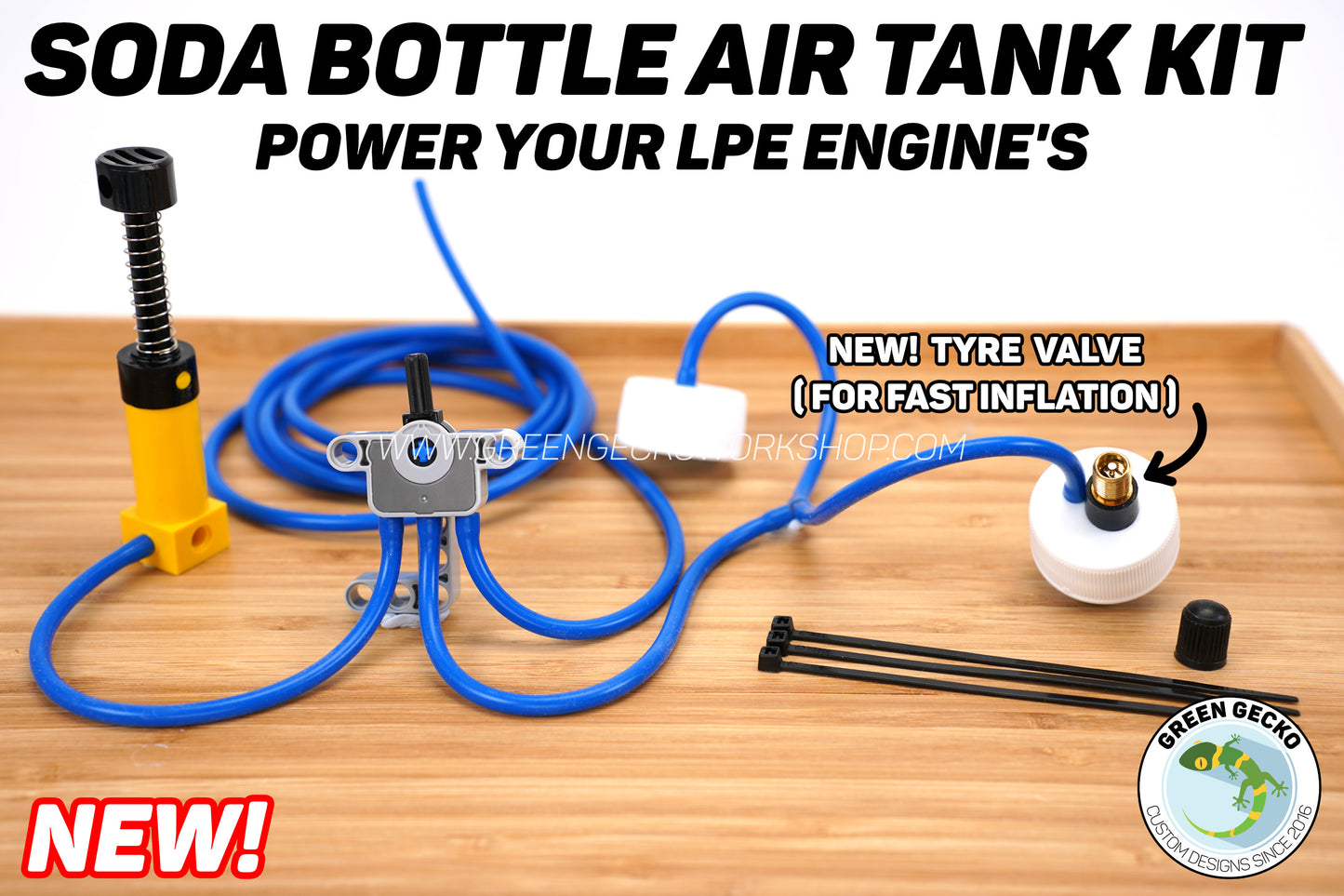 Soda Bottle Air Tank Kit - Power your Lego Pneumatic Engine!